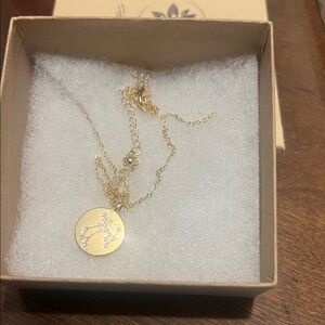 Gold Zodiac Pendant Necklace
